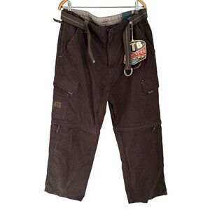 Vtg OTB Cargo Pants Brown Denim Carpenter Pants Hip Hop Baggy Skate